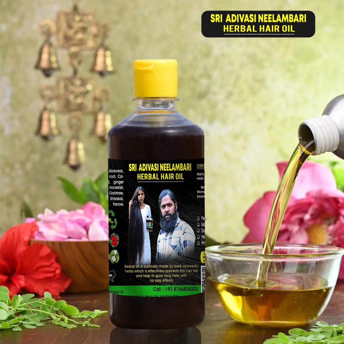 ☘️Sri Adivasi Neelambari Herbal Hair Oil